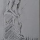 Croquis d'une statue à Arles