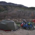 La tente gelée au petit matin