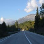 Les montagnes du Monténégro au loin
