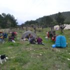 Campement avec Julie, Timothée et Lupo
