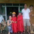 La famille qui nous a accueilli sous la pluie